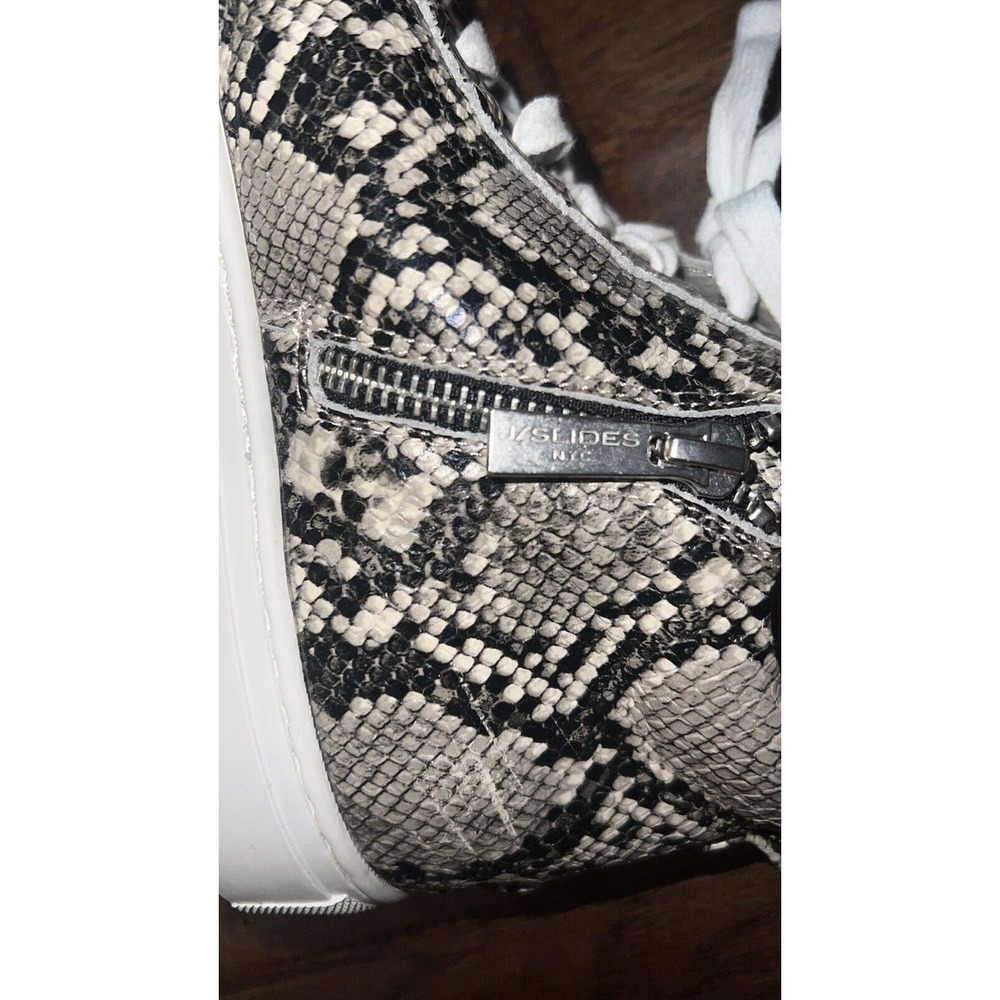 J/Slides | Gray Black Vegan Snake Print Almond To… - image 4